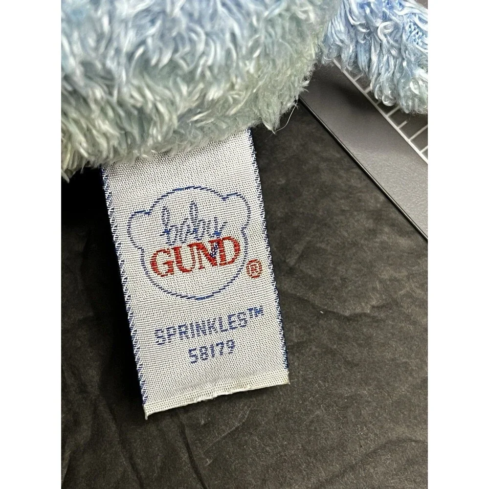 Baby Gund Sprinkles Hippo Soft Plush Rattle Toy Pastel Blue Yellow Lamb 58179